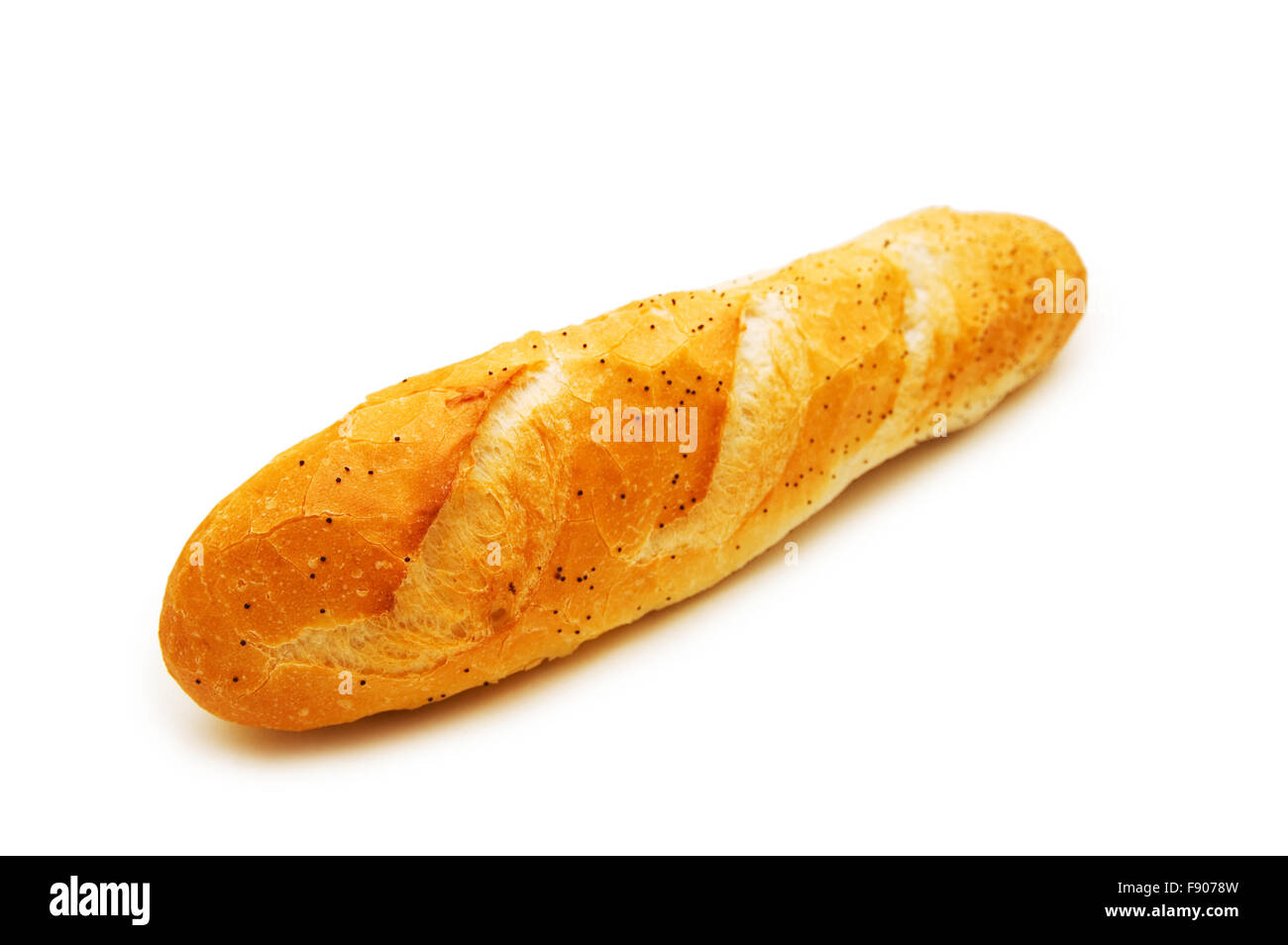 French baguette isolated on the white background Stock Photo - Alamy