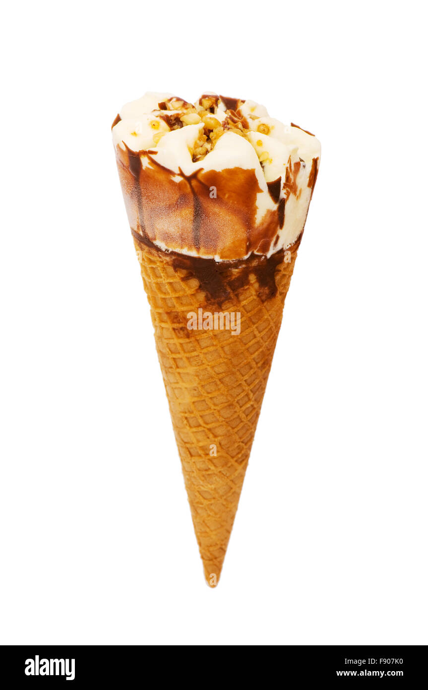 Ice cream cone isolated on the white background Stock Photo - Alamy