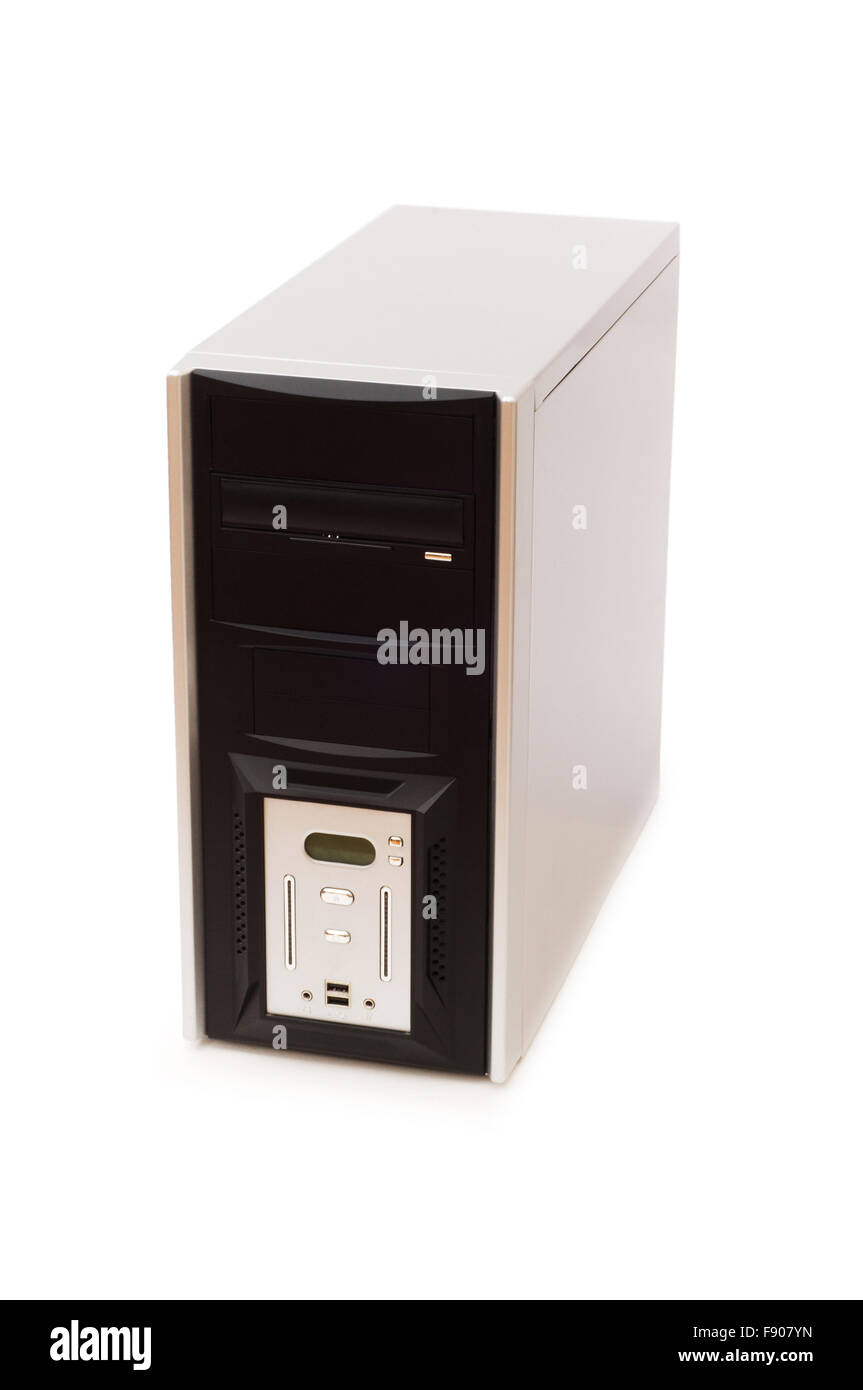 Table Pc Case Small Table-top computer case isolated on the white Stock Photo - Alamy