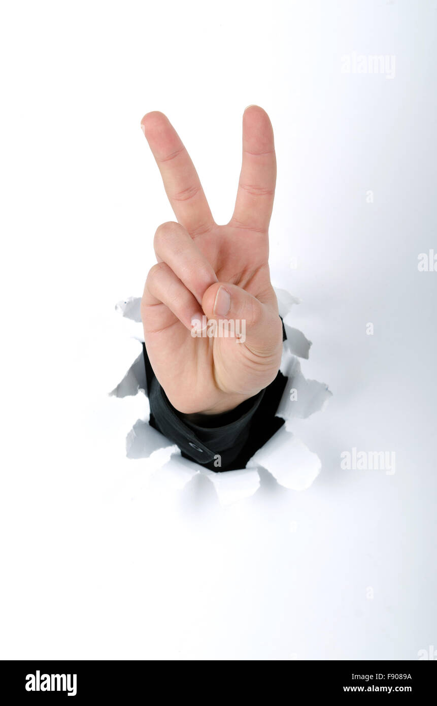 Hand showing fist holding paper hi-res stock photography and images - Alamy
