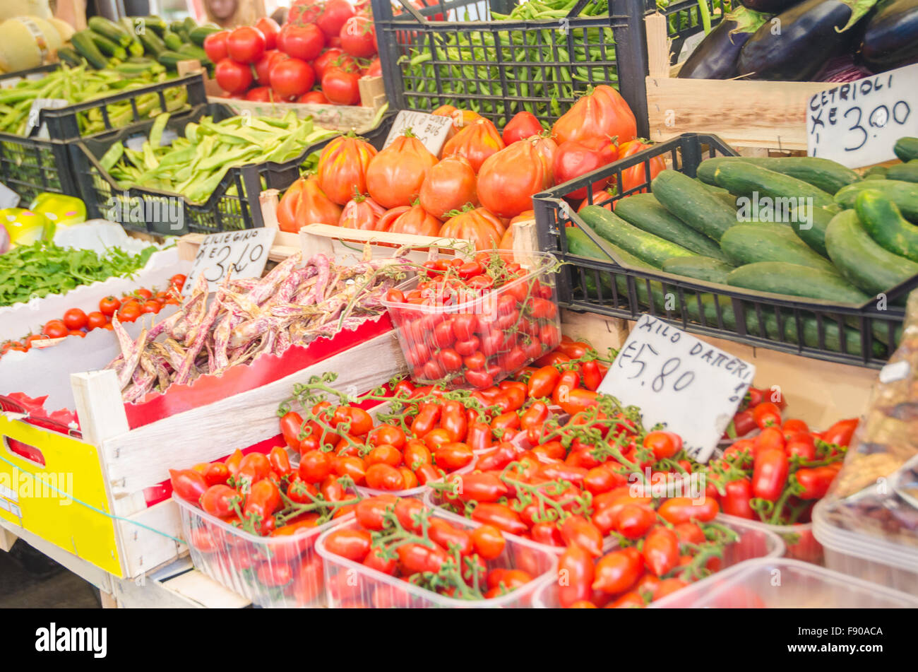 Fruits and vegetables at the market stall Stock Photo - Alamy