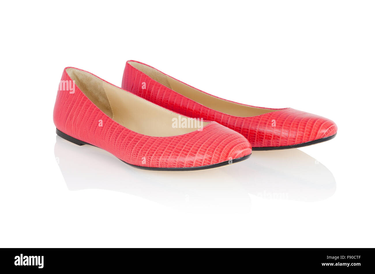 Flat shoes isolated on white Stock Photo - Alamy