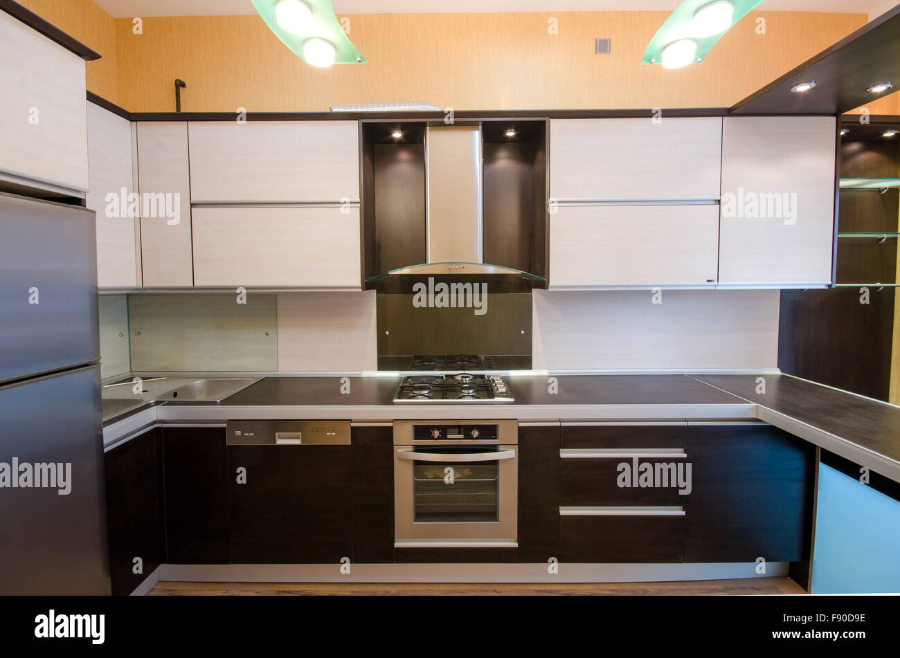 Interior of modern kitchen Stock Photo - Alamy