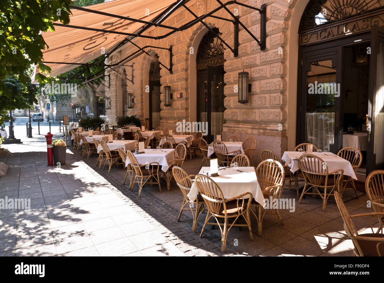 A traditional restaurant in Budapest, Hungary. Stock Photo
