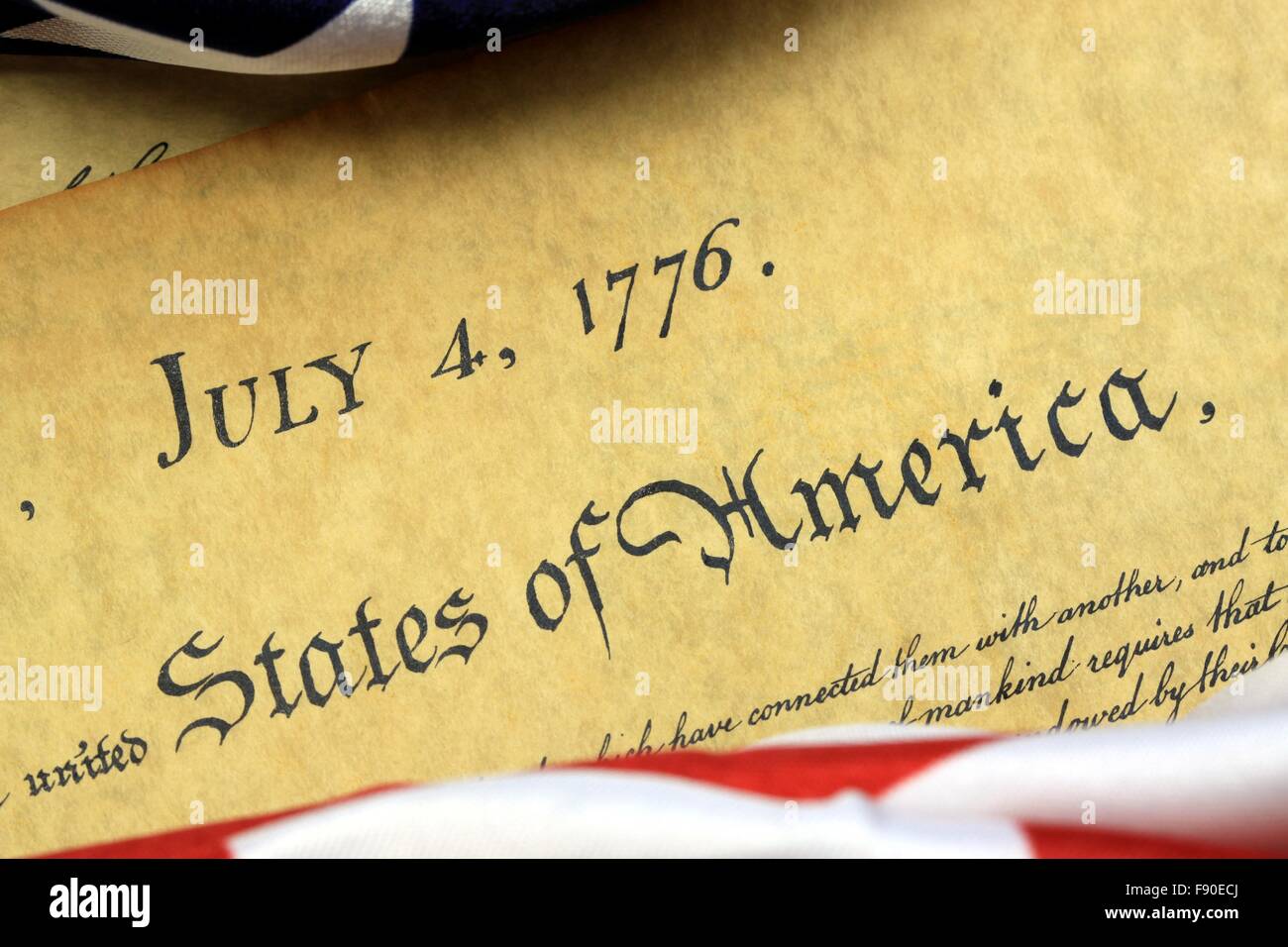 Historical Document US Constitution - We The People Stock Photo