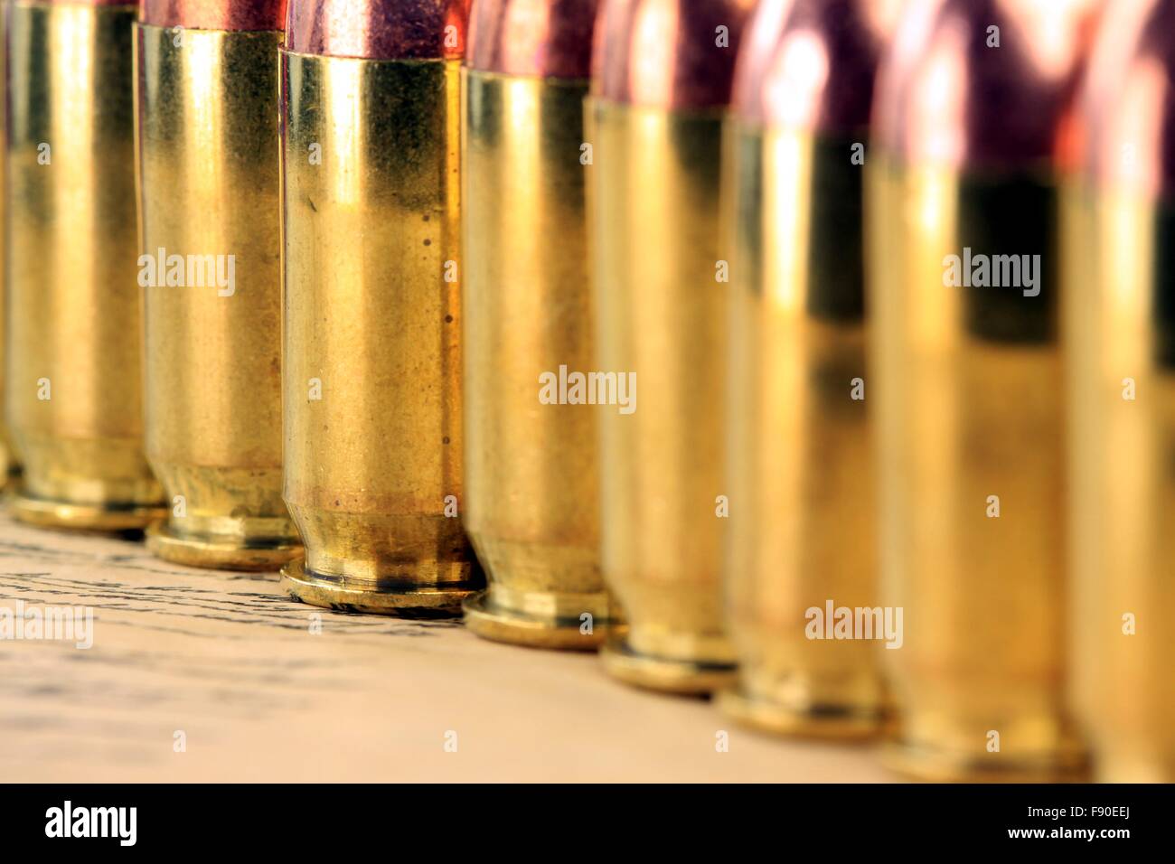 Set of gun bullets Stock Photo