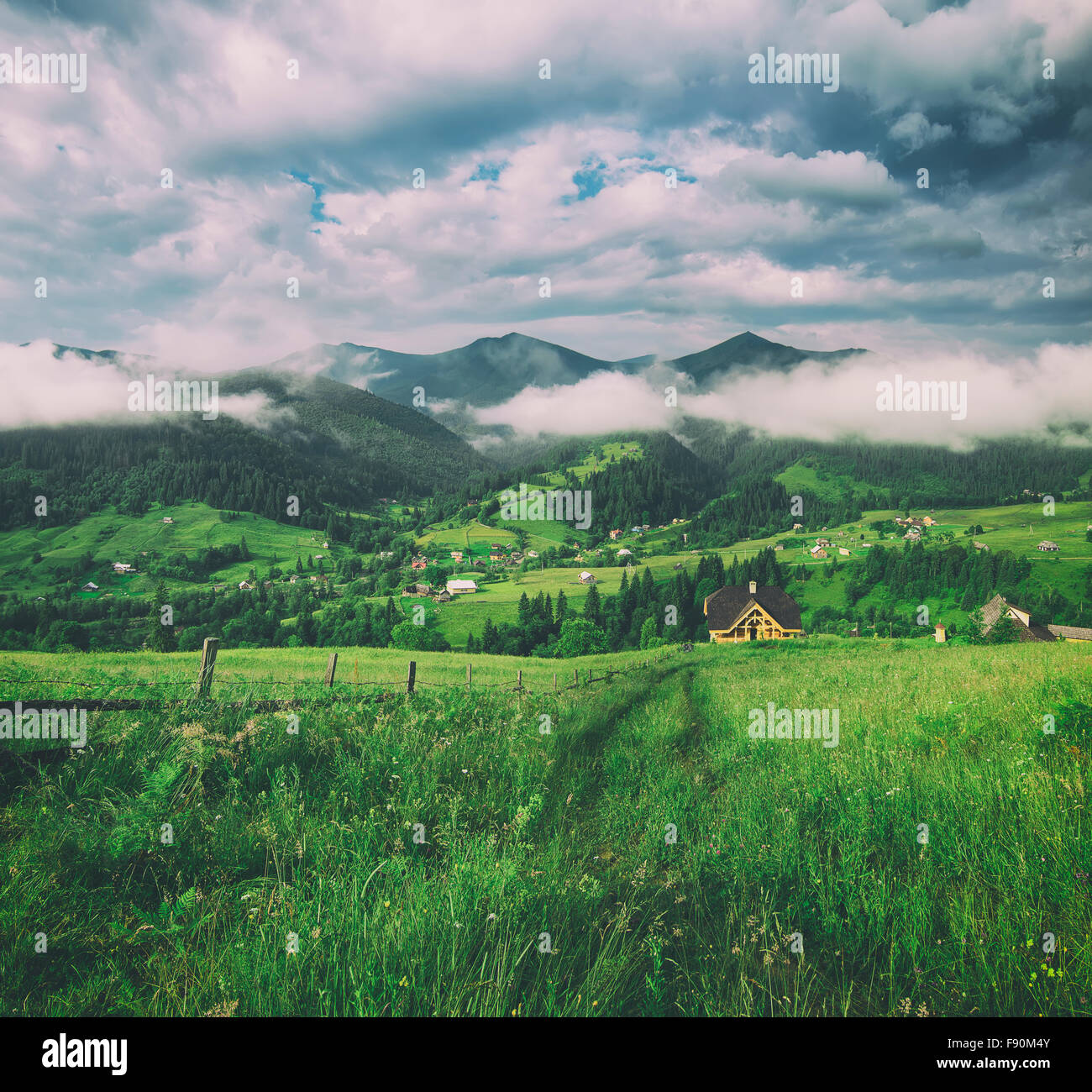 Mountain summer landscape Stock Photo - Alamy