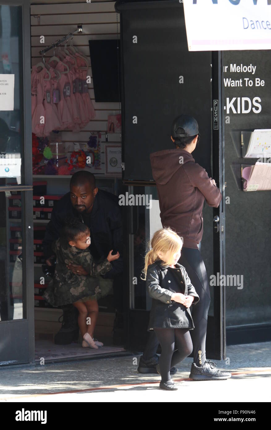 Kanye West was spotted taking daughter North West to the ballet class