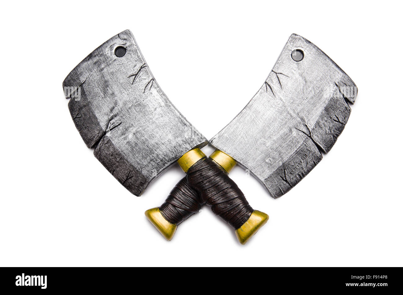 Axe isolated on the white background Stock Photo - Alamy