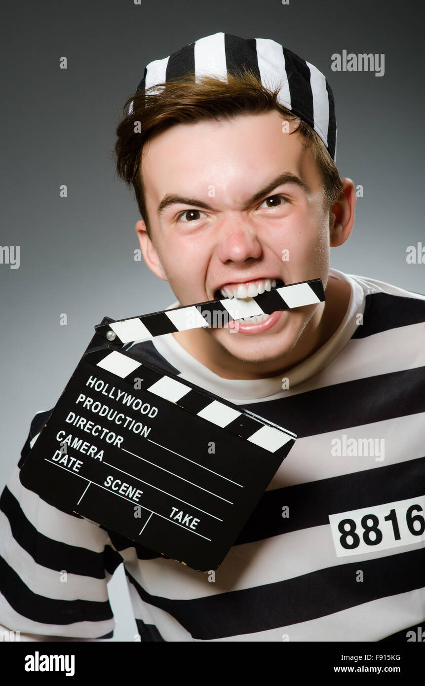 Prison inmate in funny concept Stock Photo