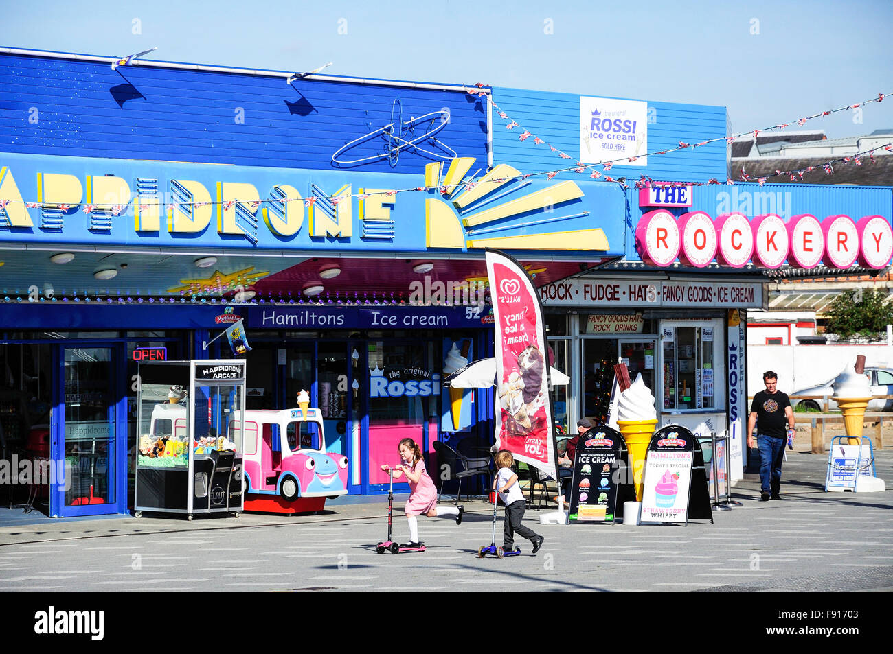 Happidrome amusement arcade & The Rockery cafe, Marine Parade, Southend-On-Sea, Essex, England, United Kingdom Stock Photo