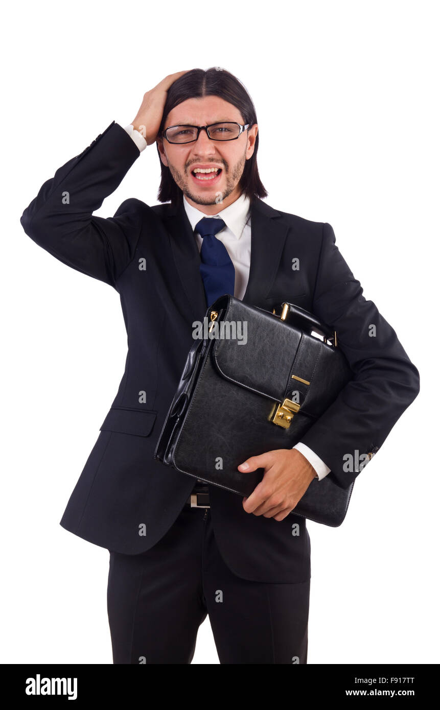 Young businessman isolated on the white background Stock Photo - Alamy