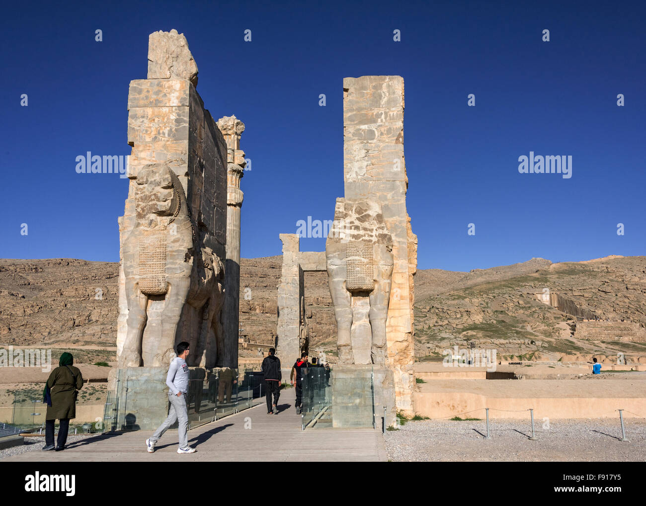 Gate of All Nations (Gate of Xerxes I) with two Lamassus, Persepolis