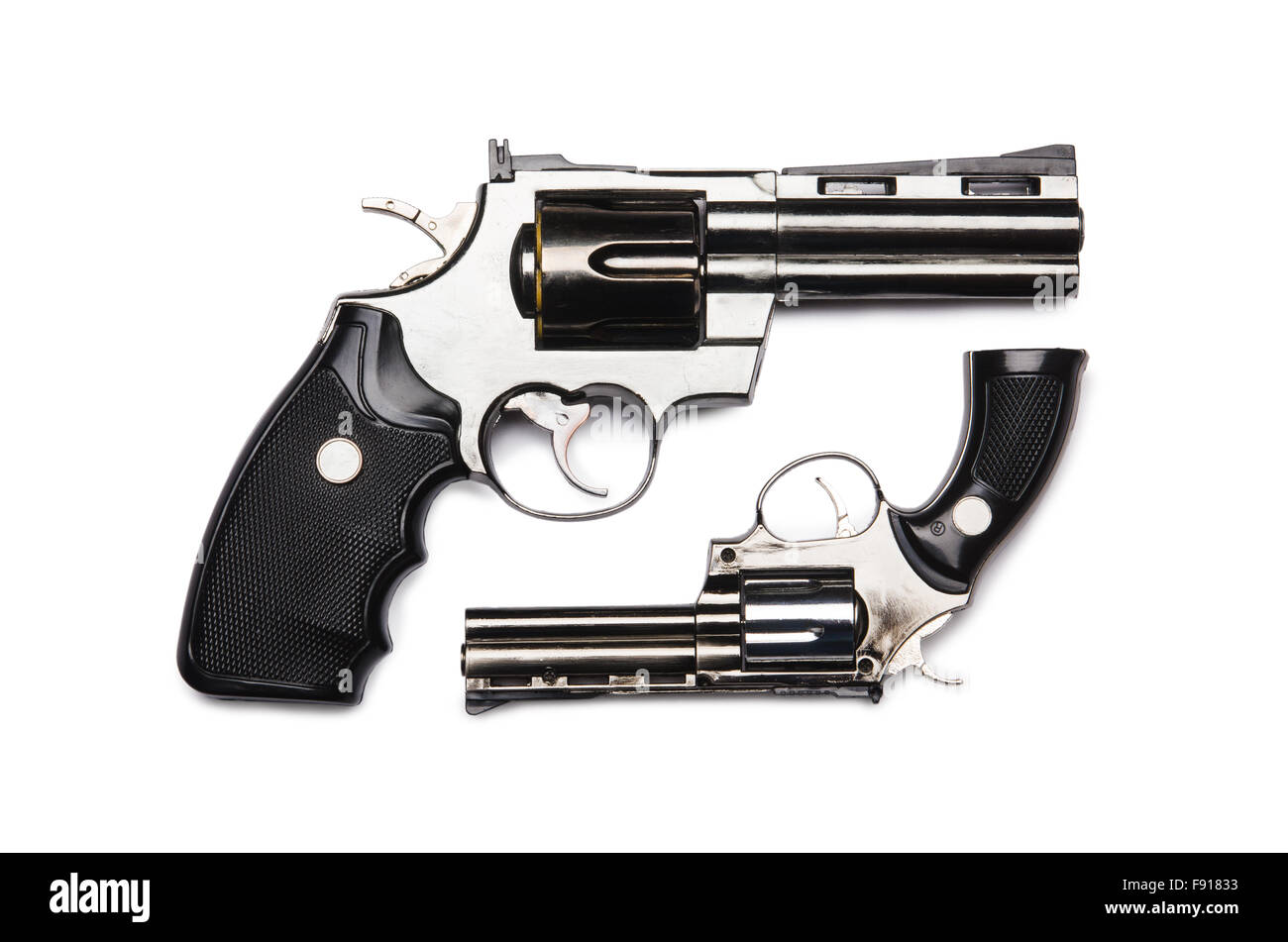 Handgun isolated on the white background Stock Photo - Alamy