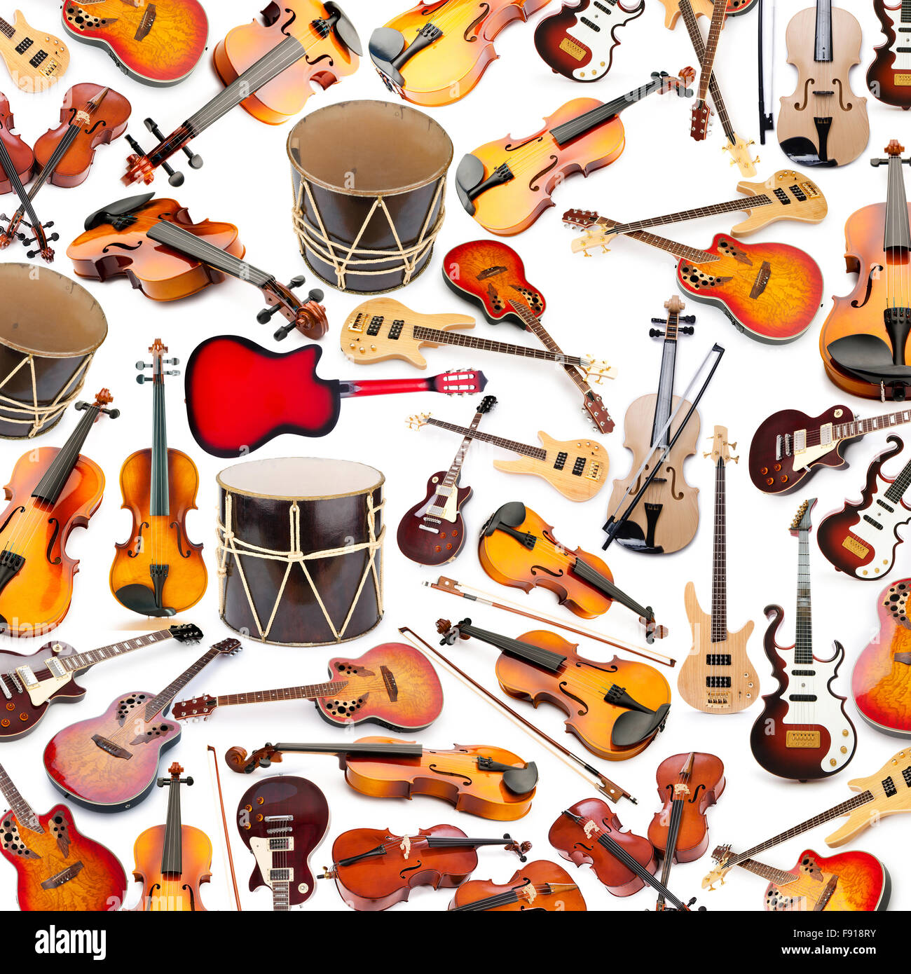 Musical Instruments Collage Stock Photos & Musical Instruments Collage