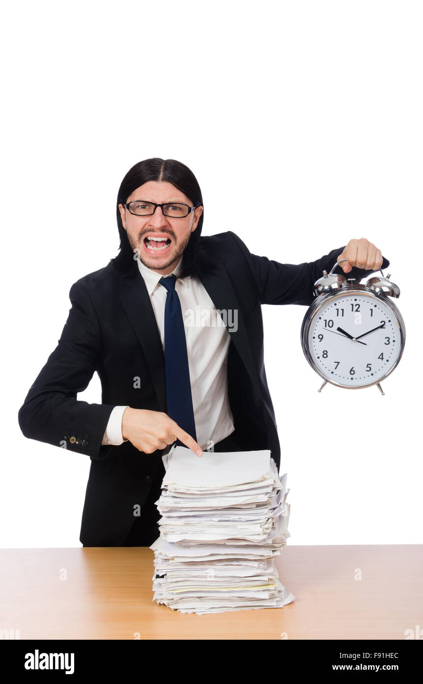 Young businessman isolated on the white background Stock Photo - Alamy