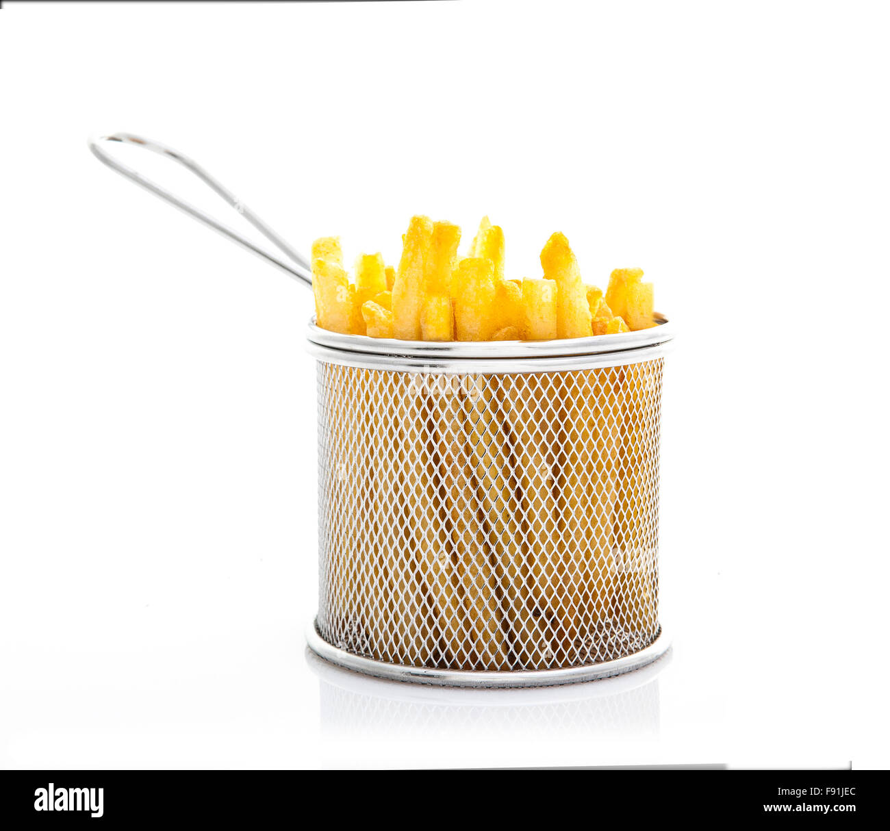 French fries in a Gastro Pub serving Basket Stock Photo