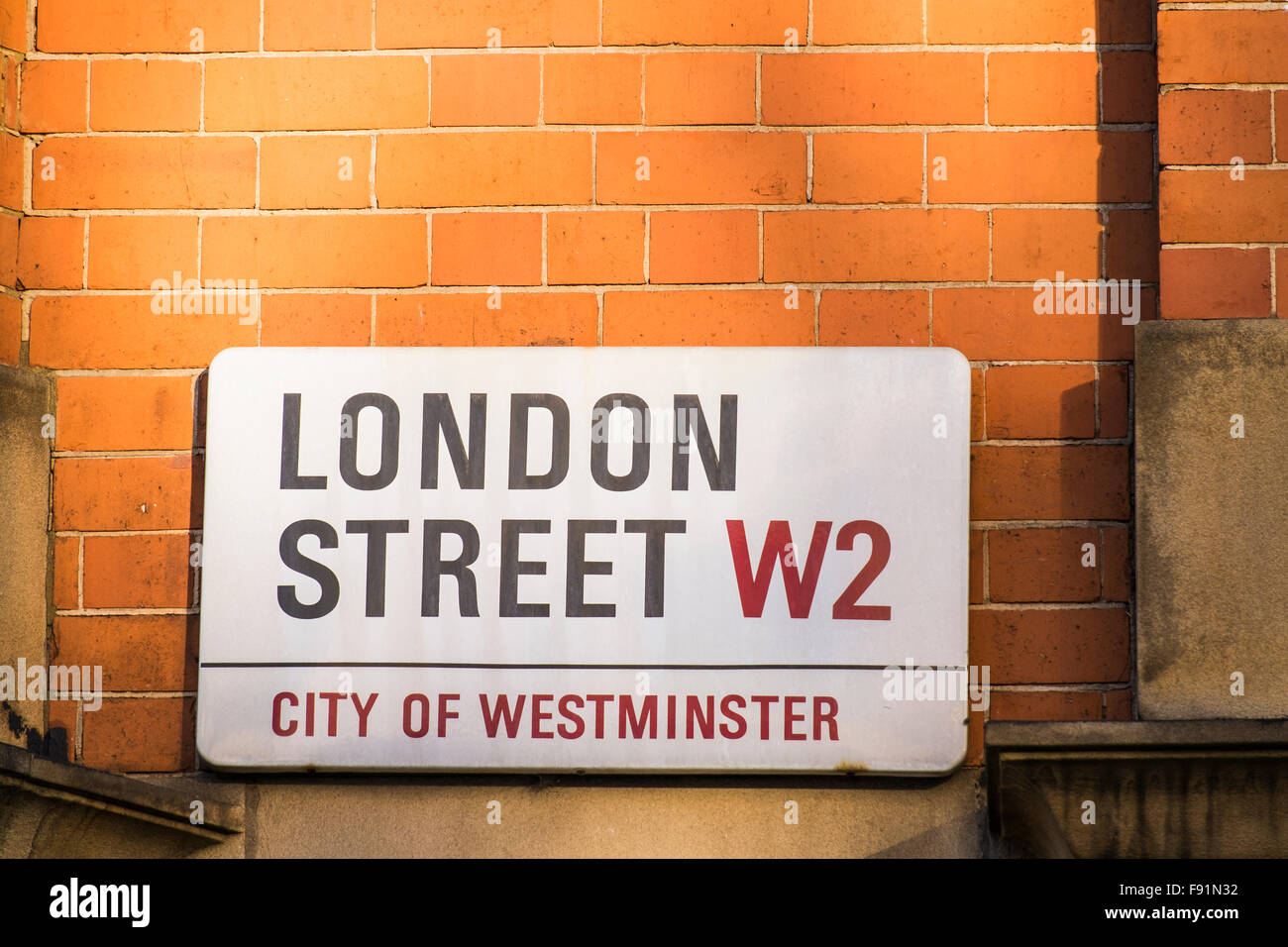 London street road sign, London, England, U.K. Stock Photo