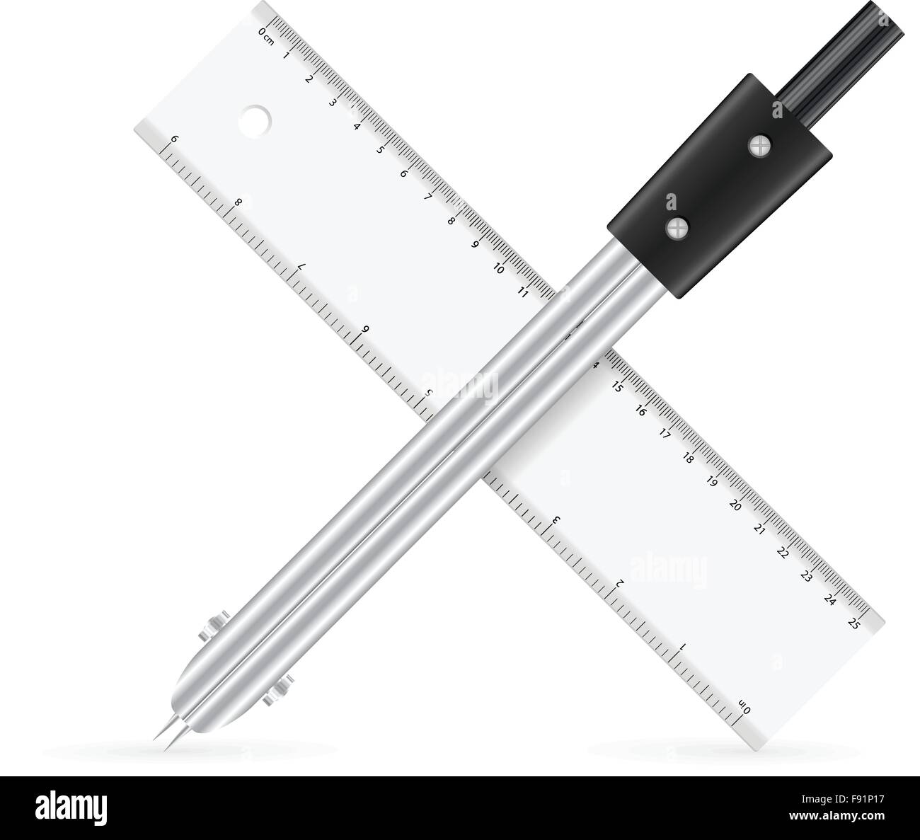 Ruler and drawing compass icon on a white background Stock Vector Image ...