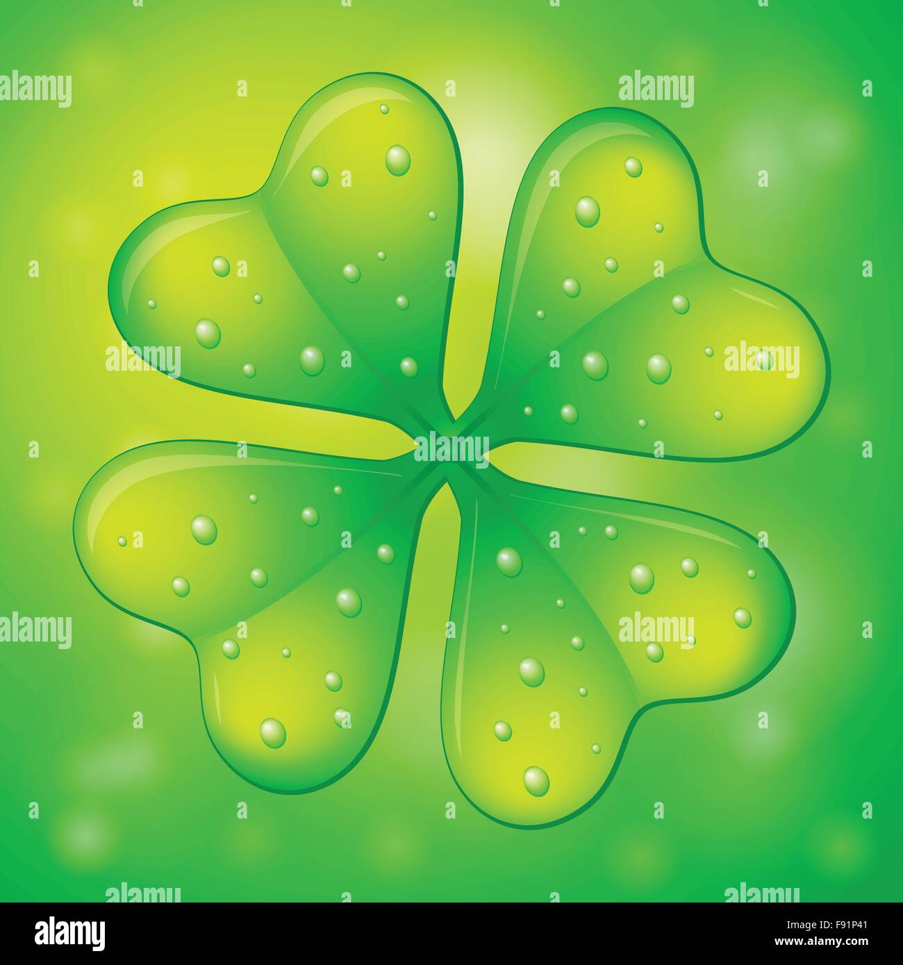 Green four leafs clover on a abstract background Stock Vector Image ...