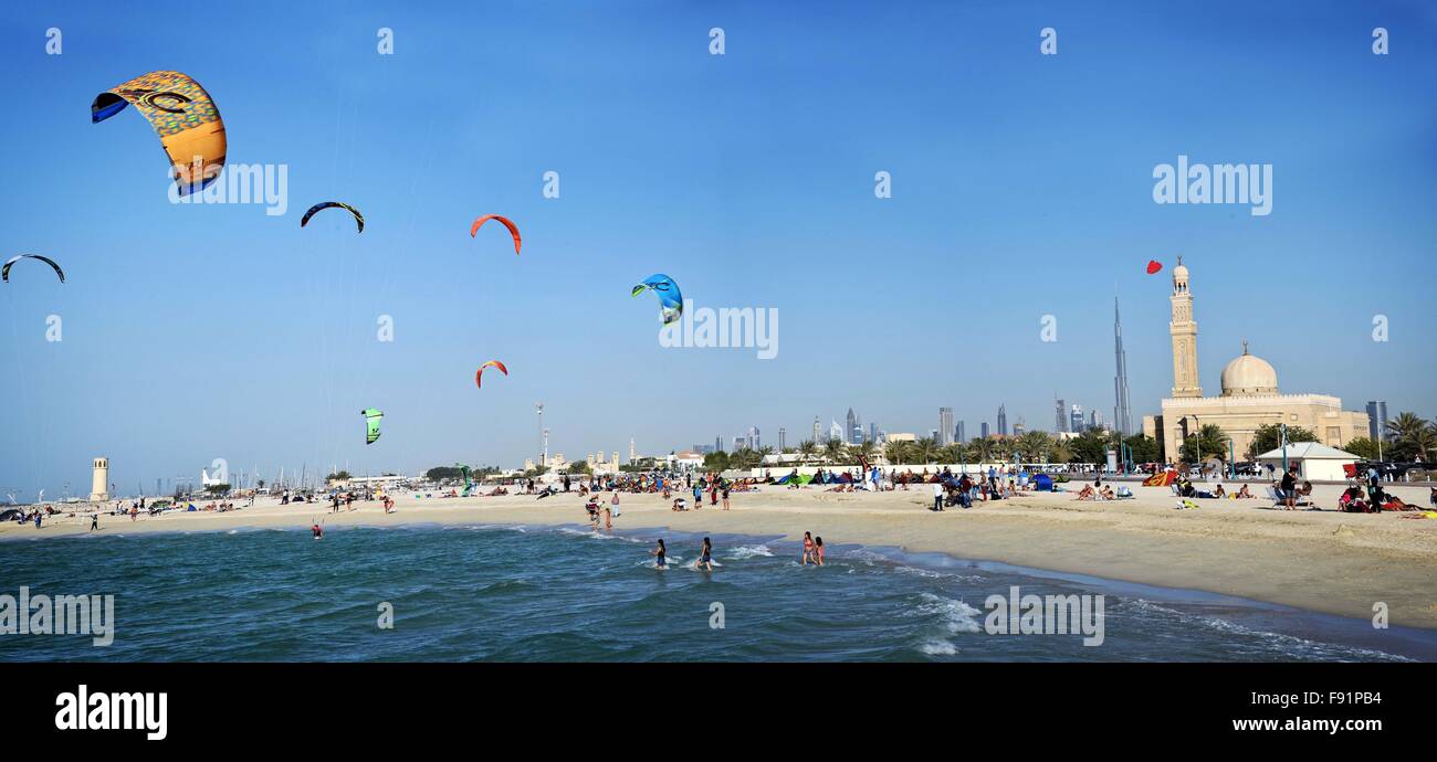 United Arab Emirates Dubai Kite Beach windsurfing, kite boarding