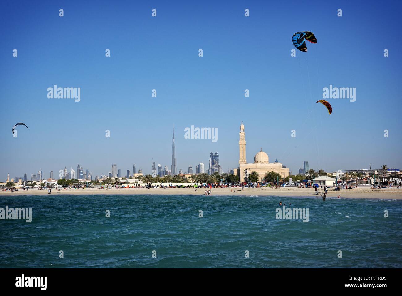 United Arab Emirates Dubai Kite Beach windsurfing, kite boarding