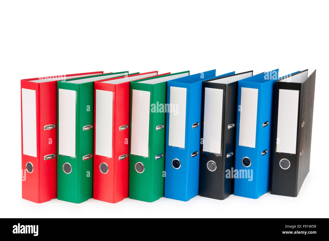 Office folders isolated on the white background Stock Photo - Alamy