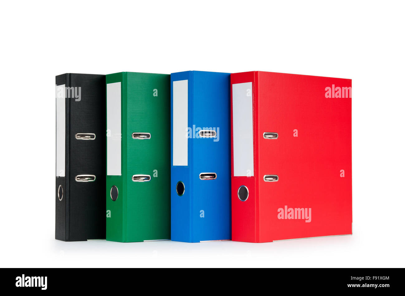 Office folders isolated on the white background Stock Photo - Alamy