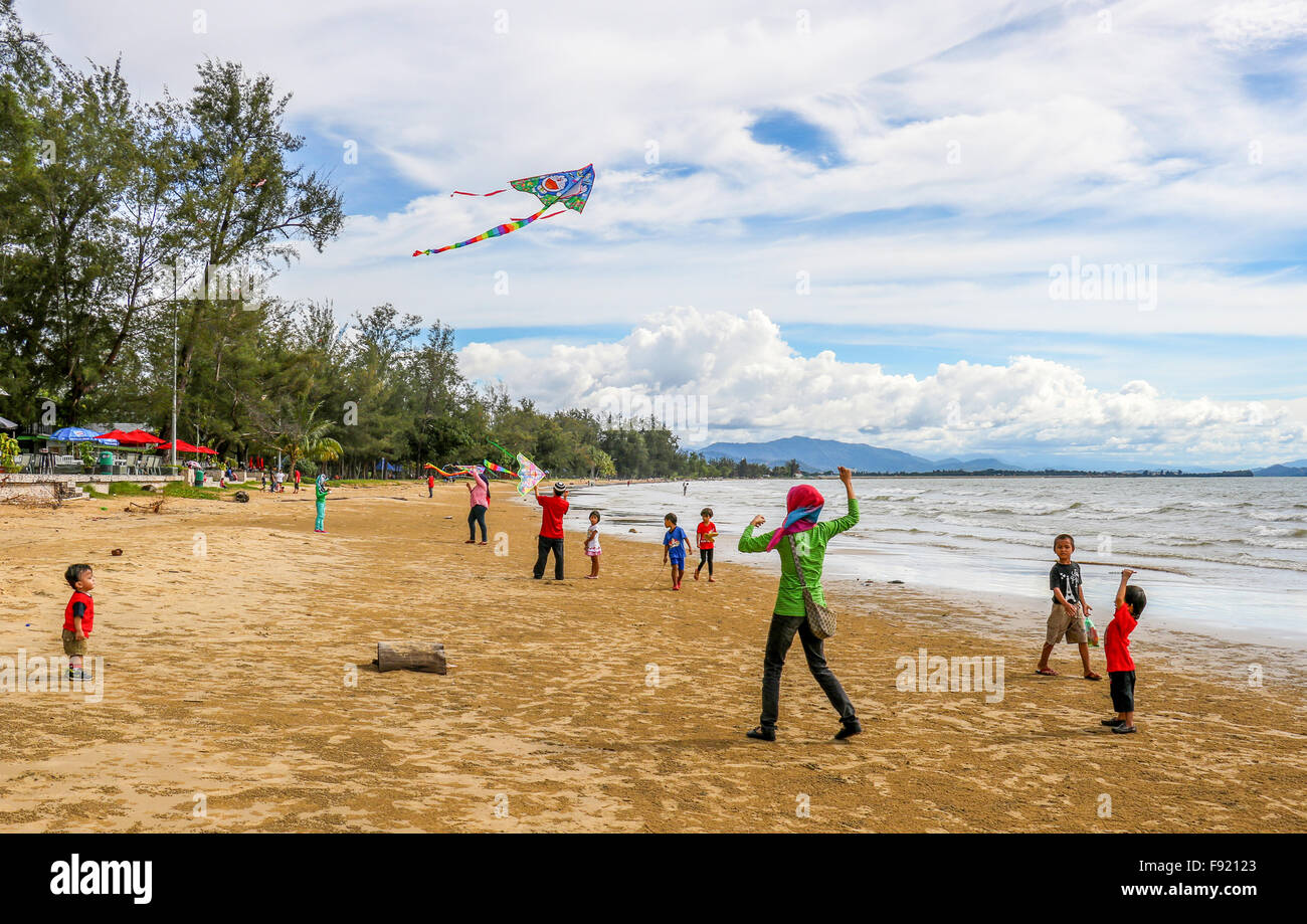Flying Kites On The Beach
