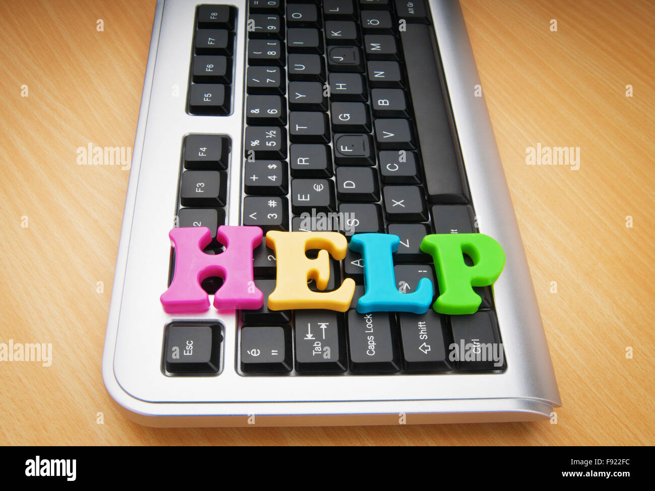 HELP concept with letters on keyboard Stock Photo - Alamy