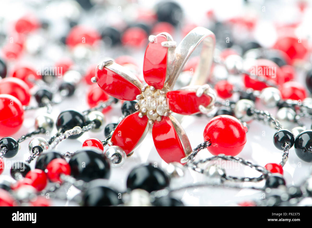 Selection of many precious rings Stock Photo - Alamy