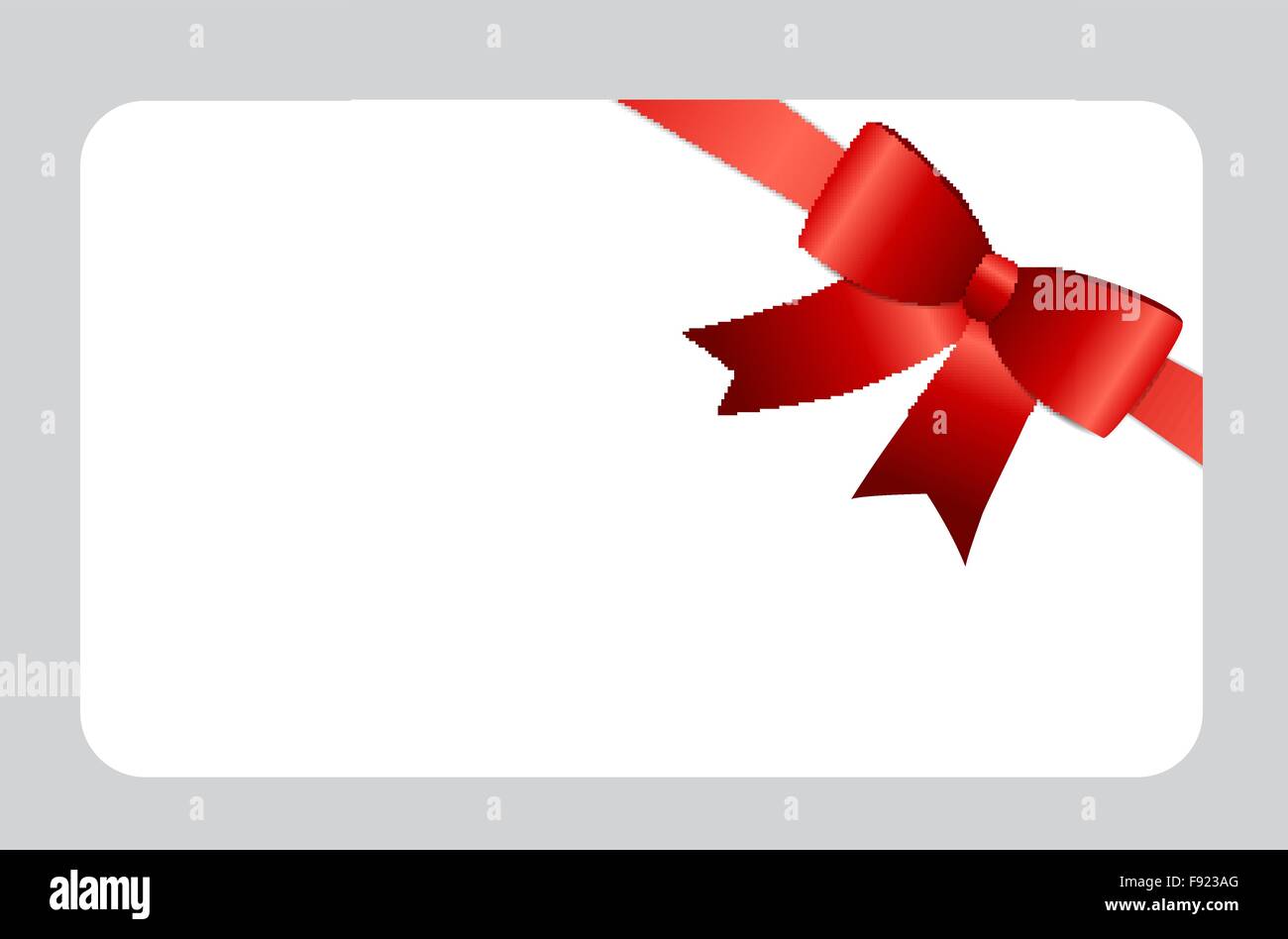 Gift Card with Red Ribbon and Bow. Vector illustration Stock Vector ...