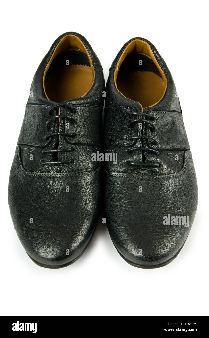 Black female shoes isolated on white Stock Photo - Alamy