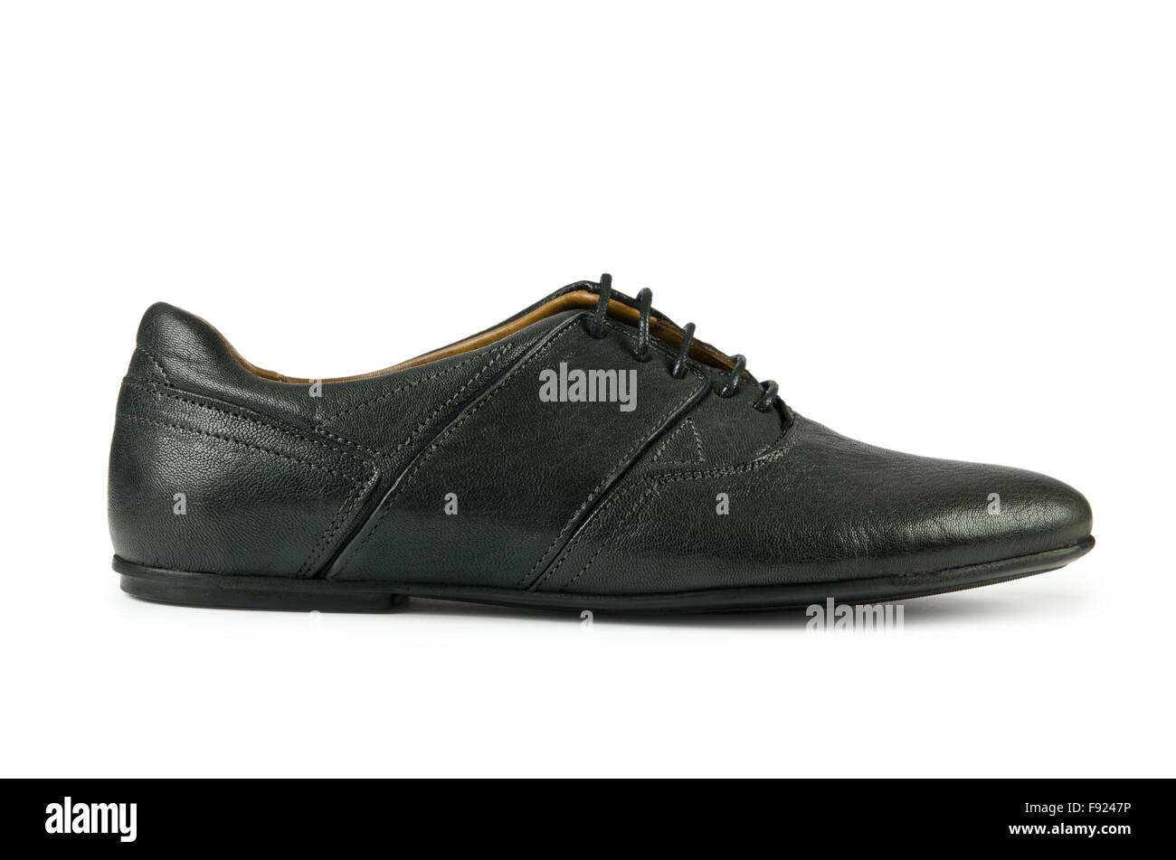 Black female shoes isolated on white Stock Photo - Alamy