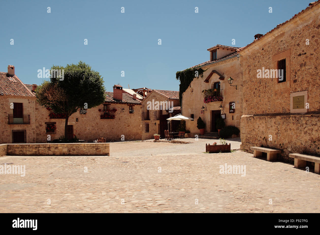 Old town of Pedraza Segovia Stock Photo