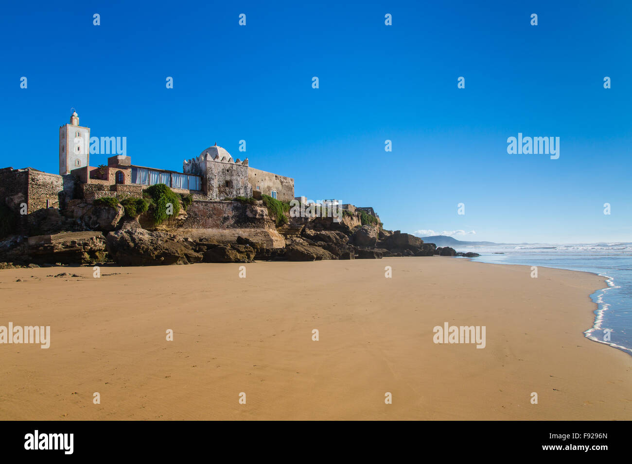 A village on the Atlantic coast Moulay Bouzarqtoune, Morocco. Stock Photo