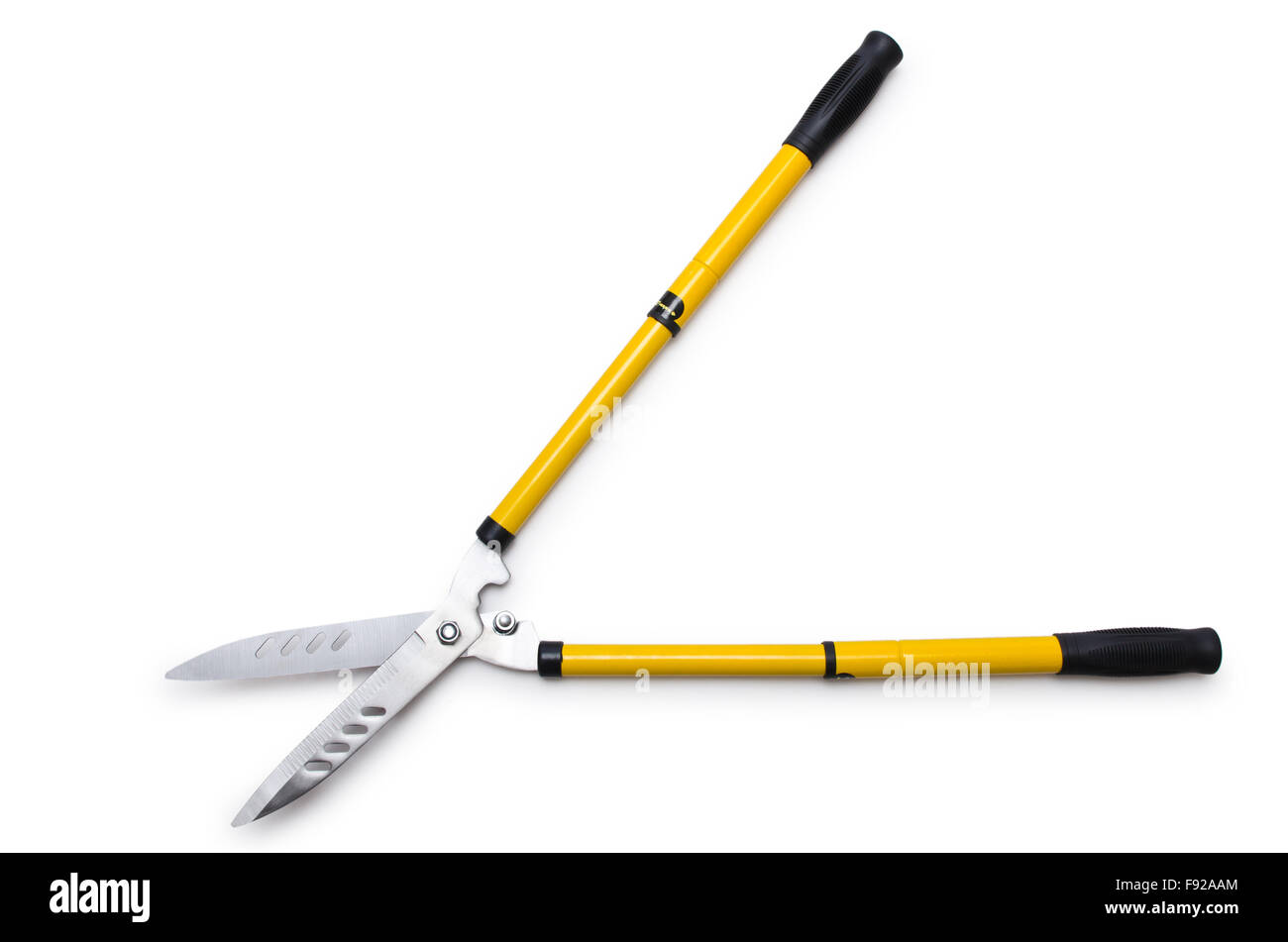 Garden scissors isolated on white Stock Photo - Alamy