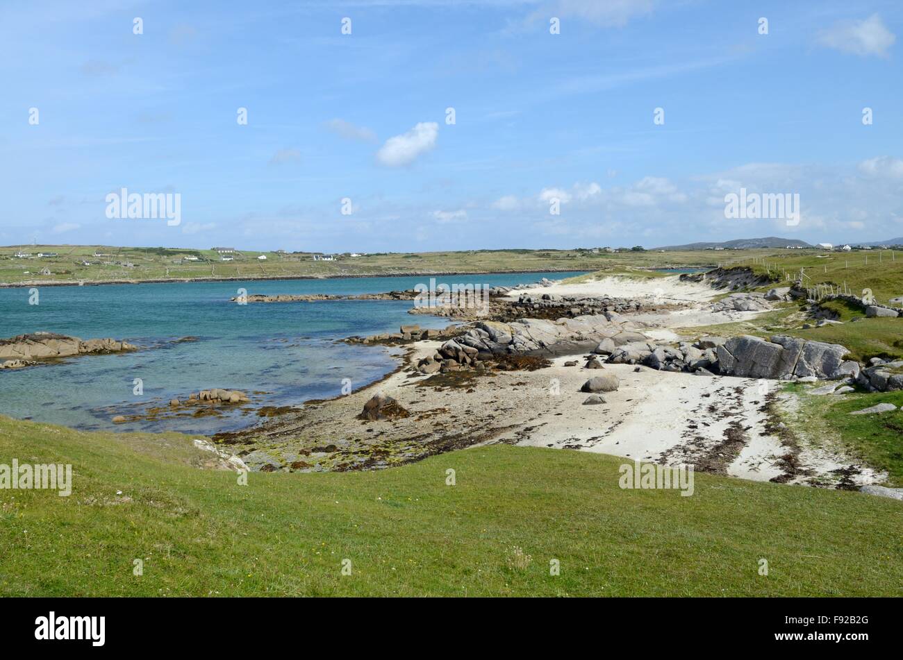 Beach on Omey Island Connemara County Galway Ireland Stock Photo