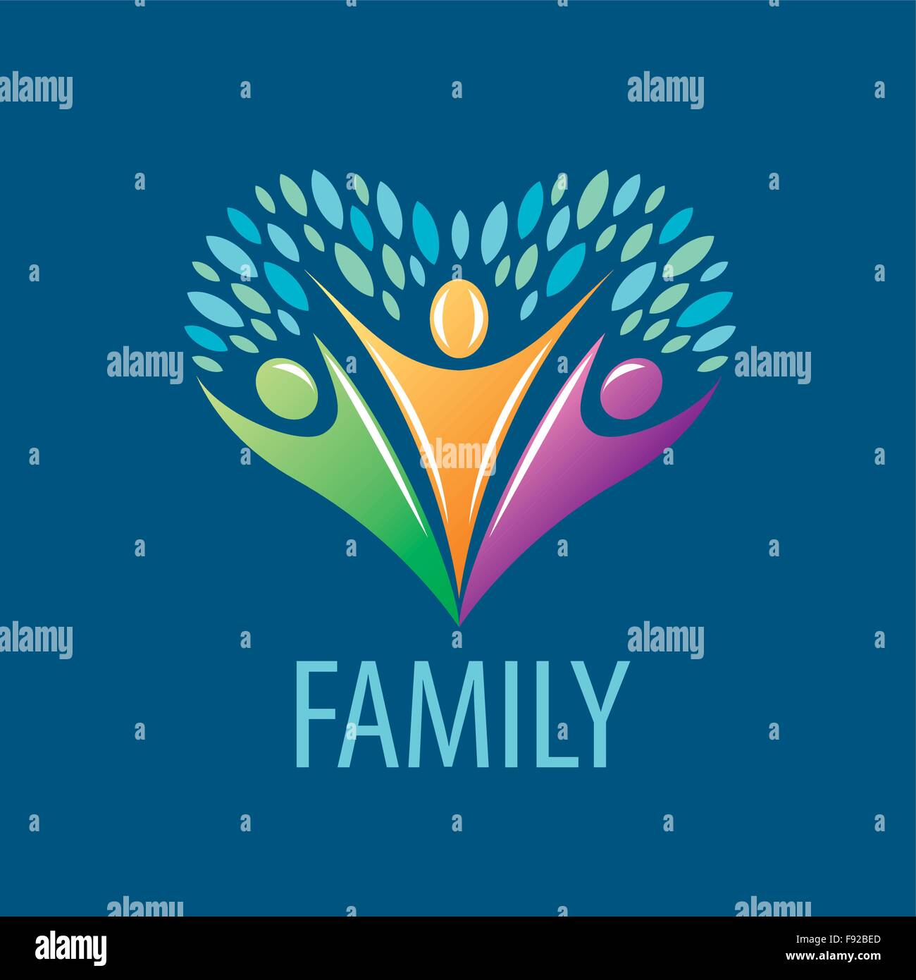 vector logo family Stock Vector