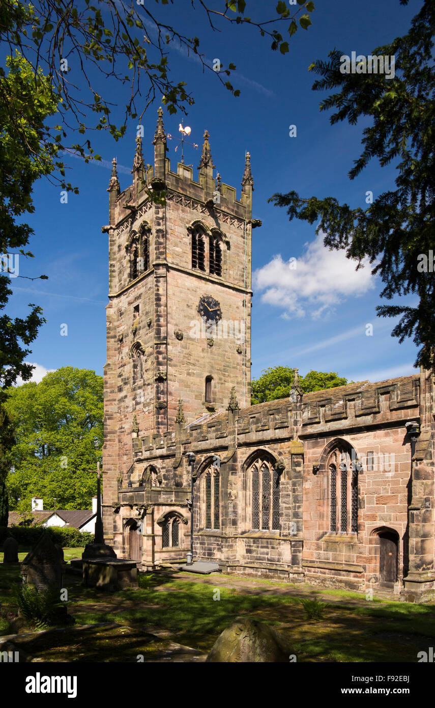 UK, England, Cheshire, Gawsworth, St James' Church Stock Photo