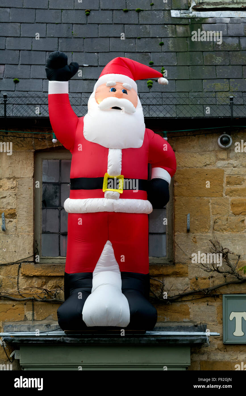 Father Christmas on the Toy Shop, MoretoninMarsh, Gloucestershire