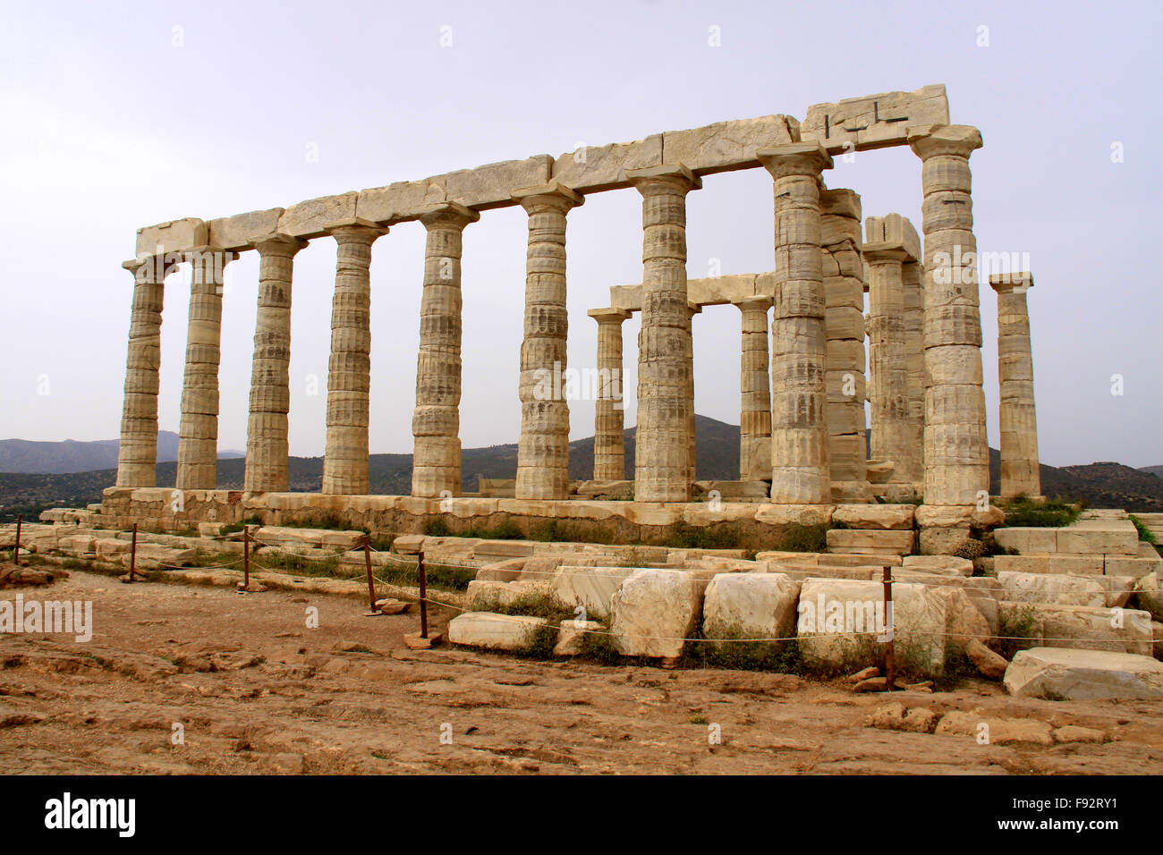 The Temple of Poseidon at Sounion Greece Stock Photo - Alamy
