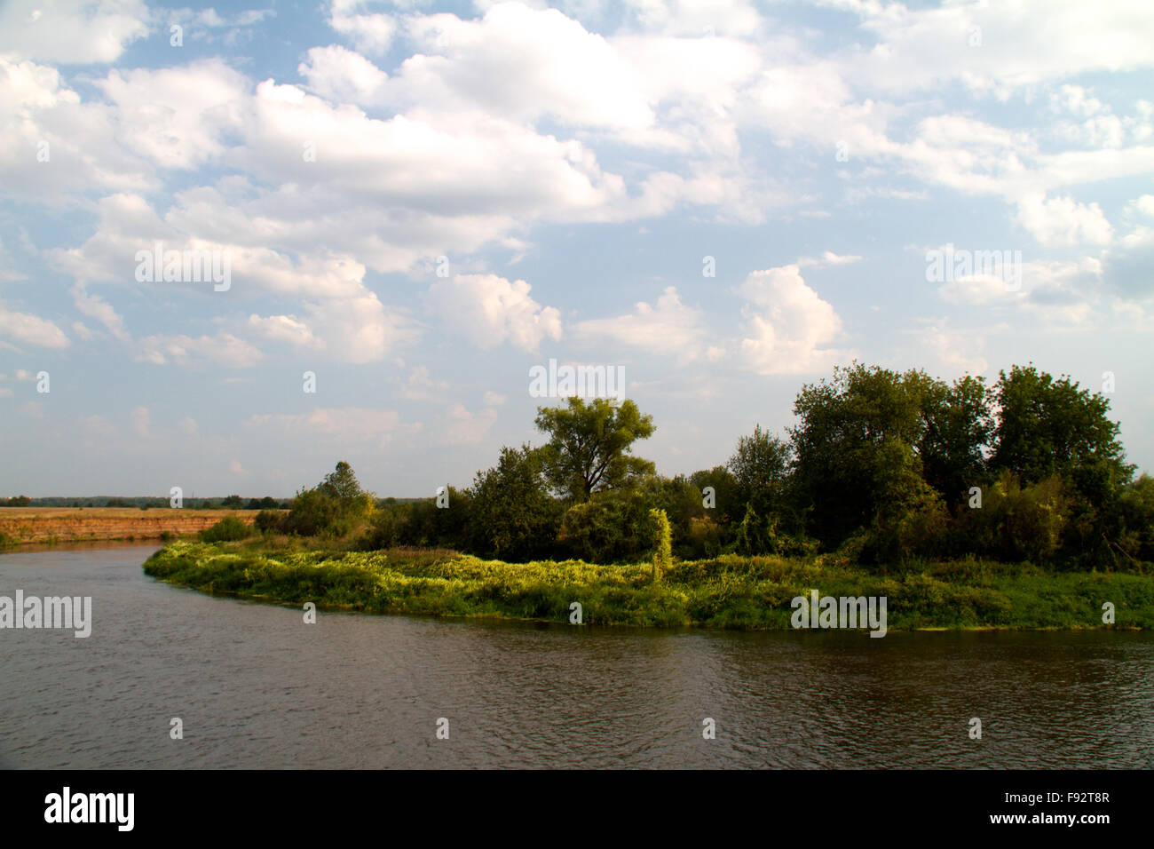 view of the beautiful river and forest Stock Photo - Alamy