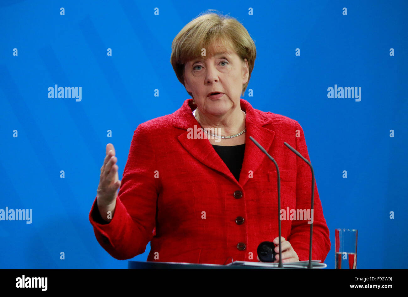 BKin Angela Merkel - Treffen der dt. Bundeskanzlerin mit dem australischen Ministerpraesidenten, Bundeskanzleramt, 13. November Stock Photo