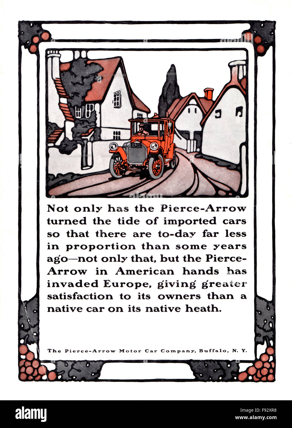 1913 Pierce-Arrow car advertisement from The International Studio Magazine Stock Photo