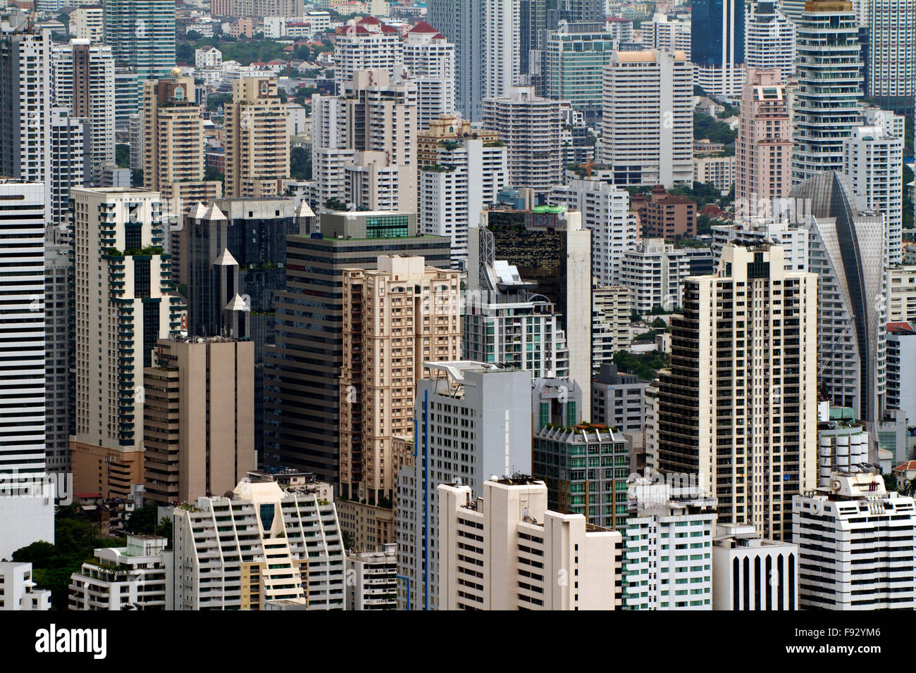 Bangkok city bird's-eye view in evening Stock Photo - Alamy