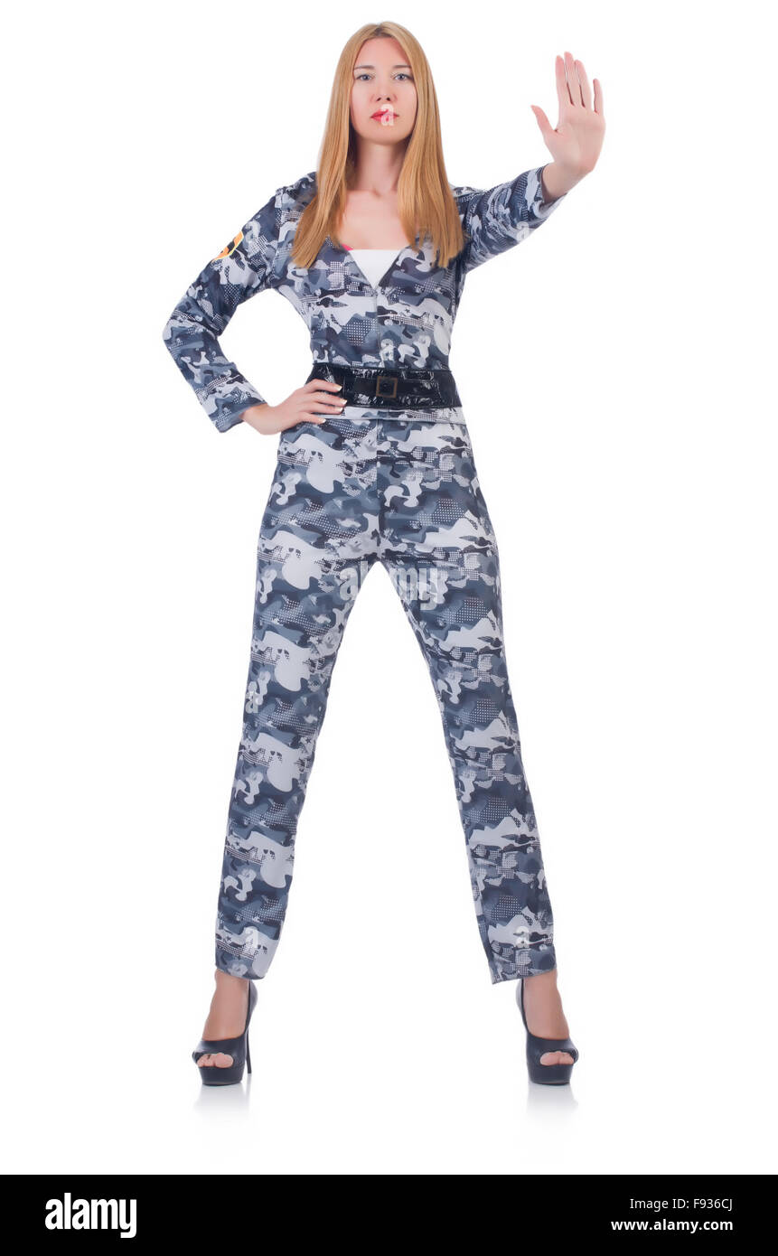 Woman soldier aiming pistol hi-res stock photography and images - Alamy