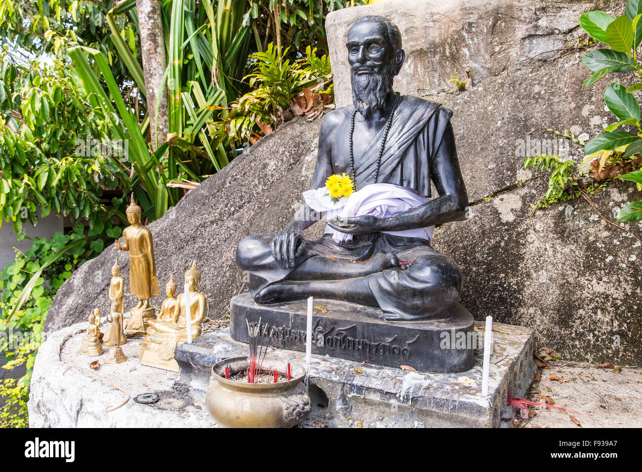 Statue near Big Buddha monument, Phuket, Thailand. Thai style statues