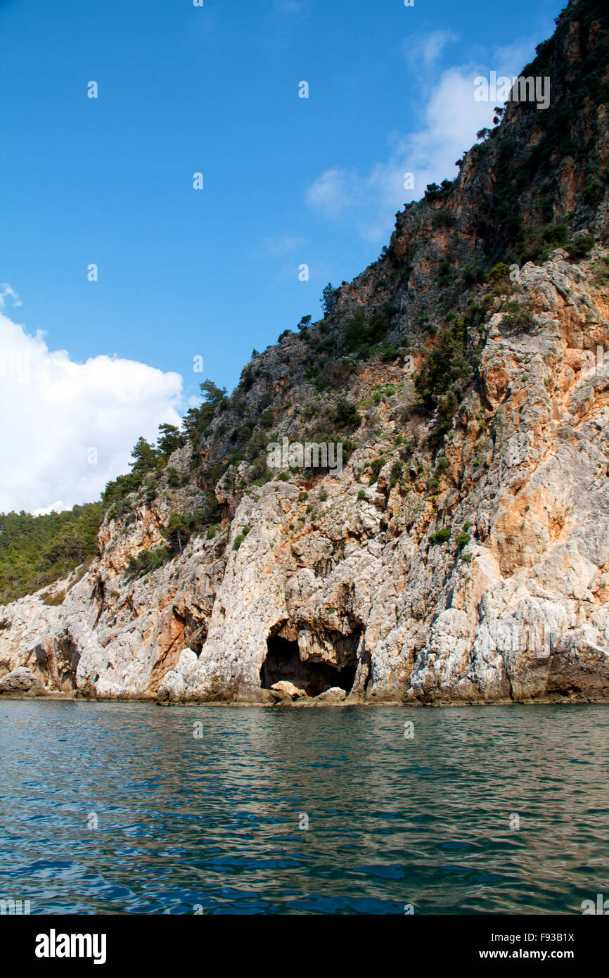 Sea Rocks Turkey Rock and Mediterranean sea in Turkey Stock Photo - Alamy