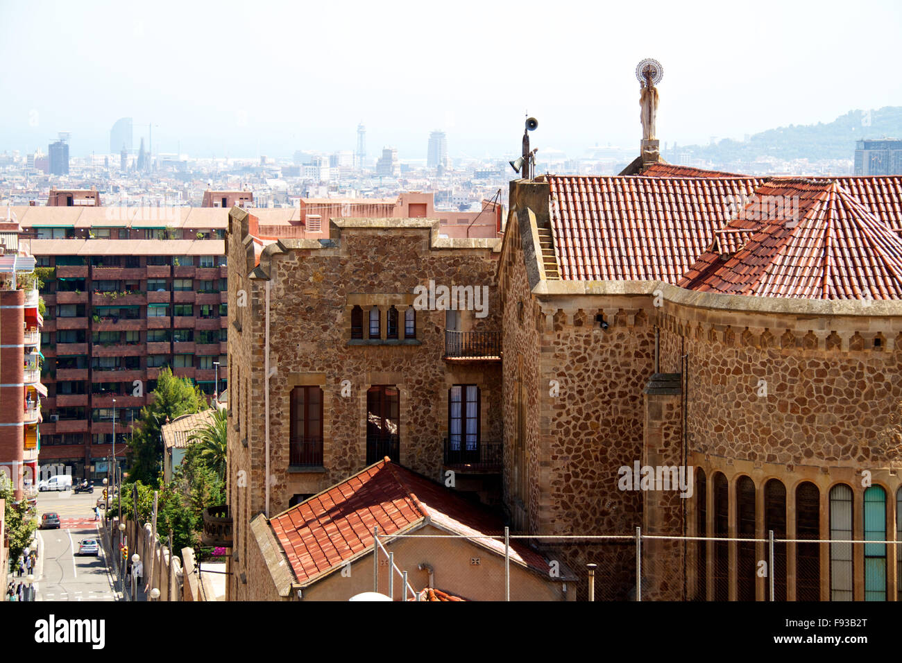 Aerial view of Barcelona and its skyline, Spain Stock Photo - Alamy